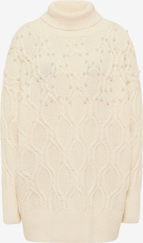 faina Oversized Sweater in Beige: front