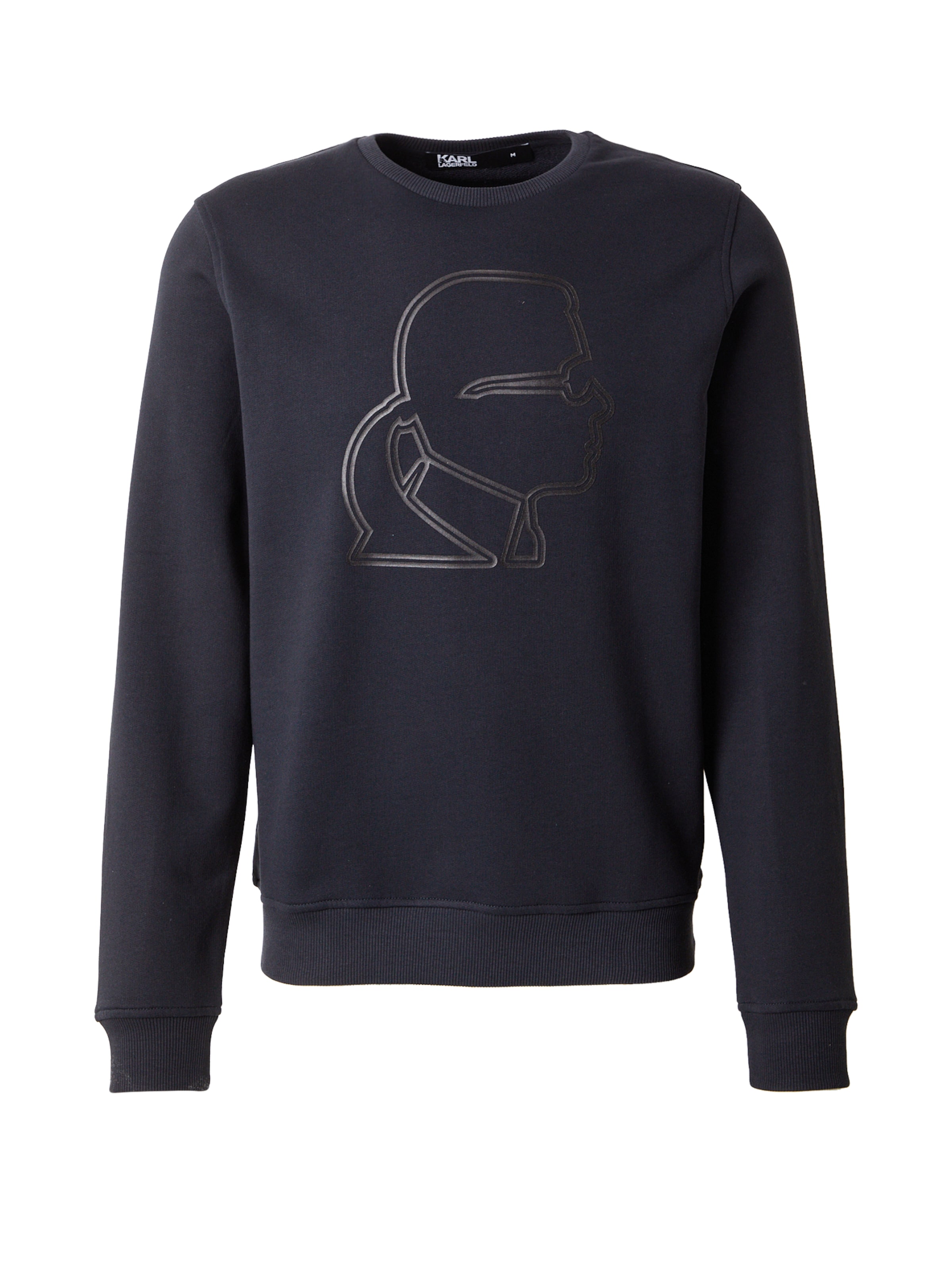 Bluză de molton de la Karl Lagerfeld pe albastru: față