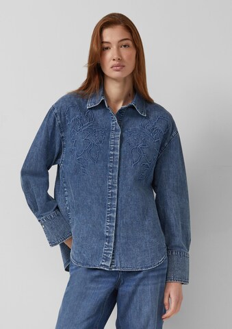 s.Oliver Blouse in Blauw: voorkant