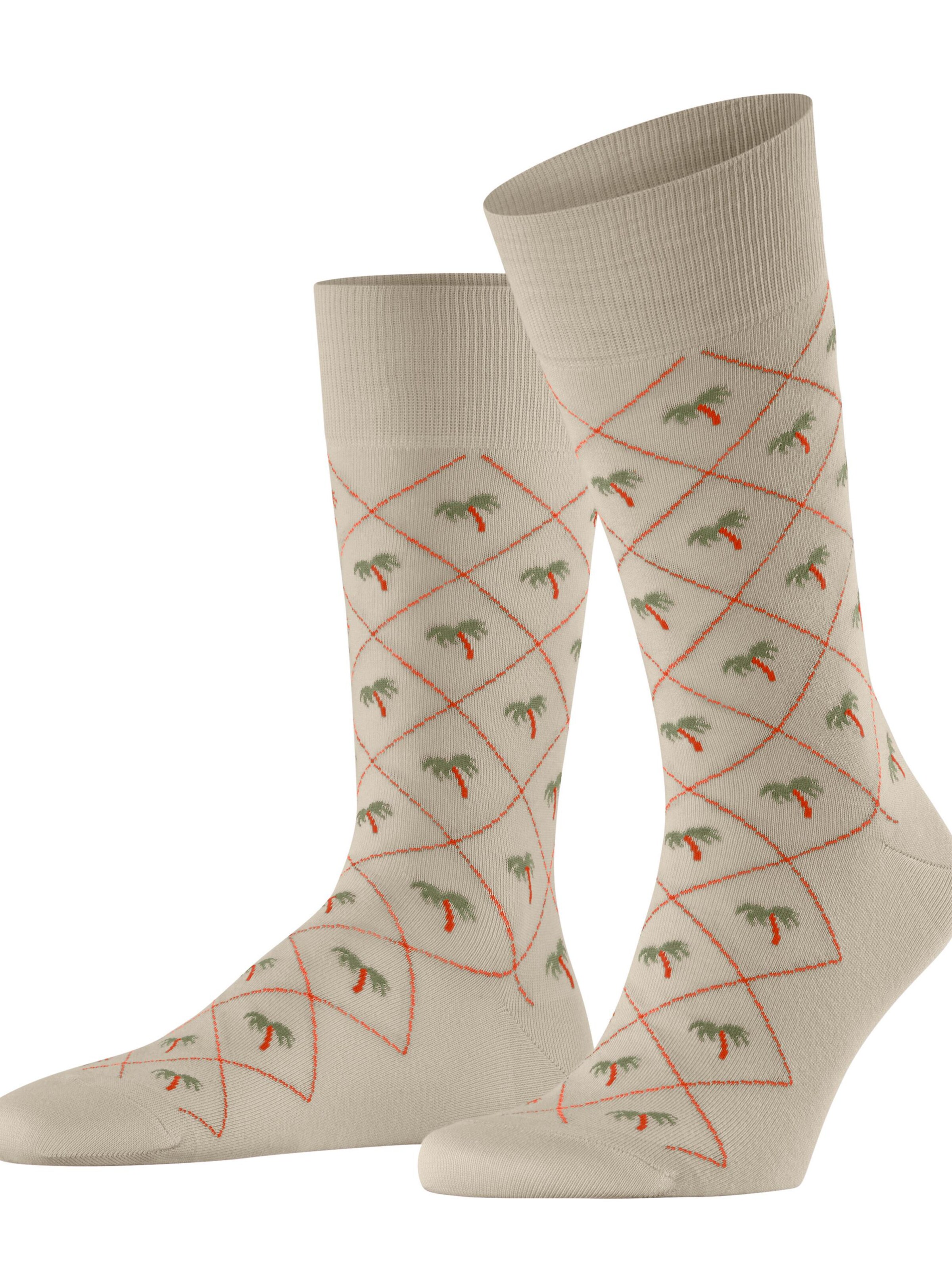 BURLINGTON Socks 'Palm Tree' in Grey: front