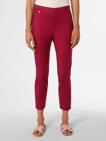 Pantaloni con piega frontale di Lauren Ralph Lauren in rosso: frontale