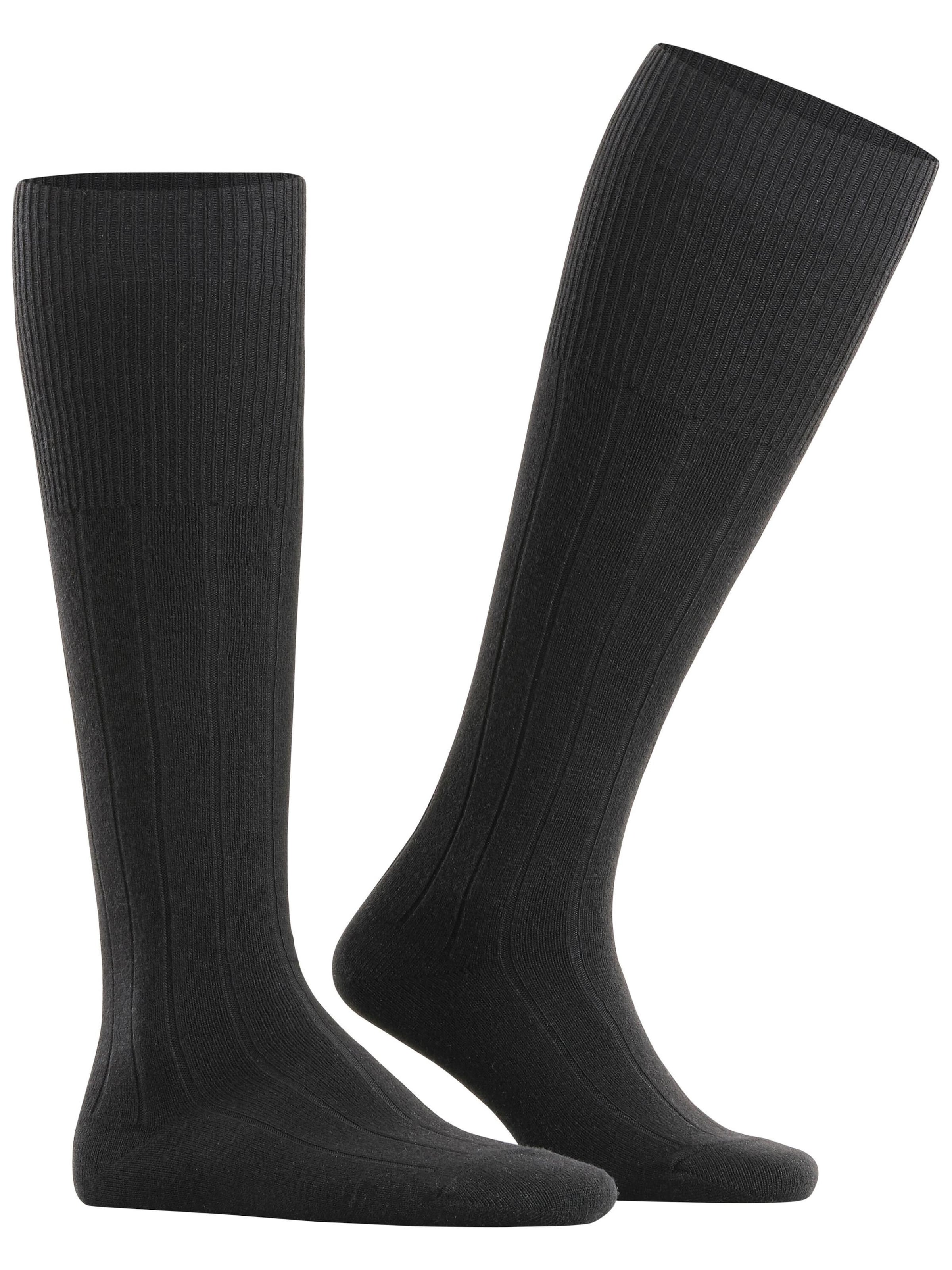 FALKE Knee High Socks 'Lhasa Rib' in Black