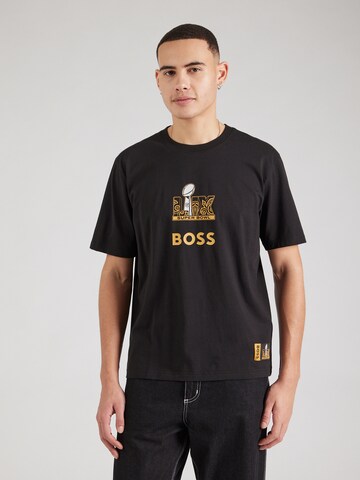BOSS Póló 'Tunsil' - fekete: elől