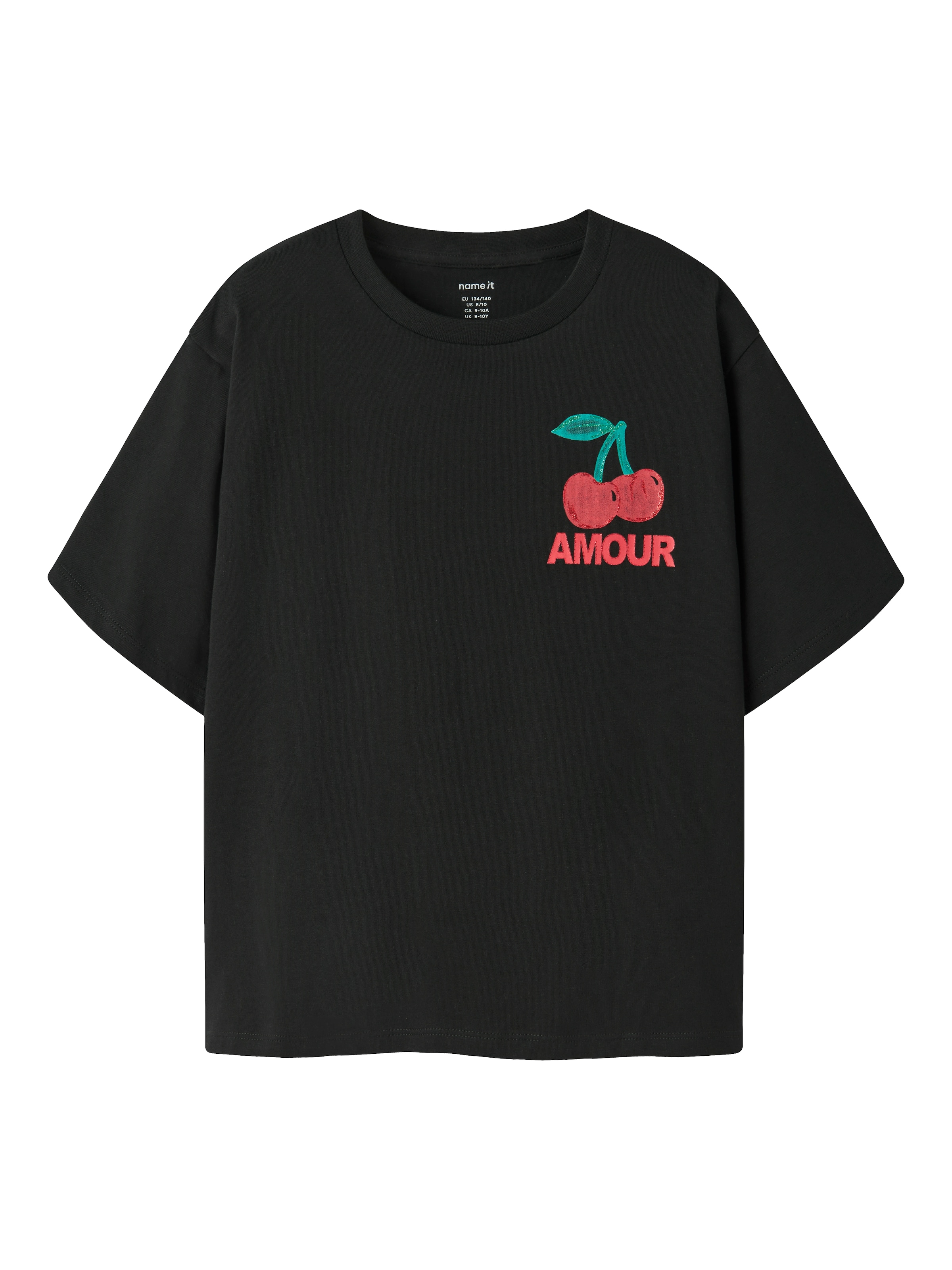 NAME IT - Camiseta 'NKFLEAIH' en negro: frente