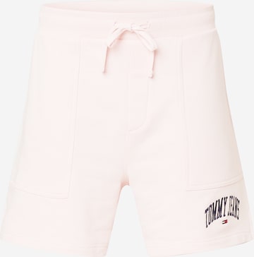 Tommy Jeans - Regular Calças em rosa: frente