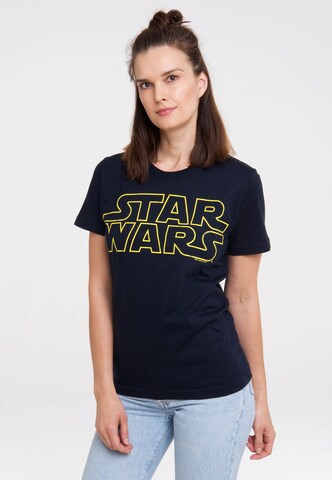 LOGOSHIRT T-Shirt 'Star Wars Logo' in Blau: predná strana
