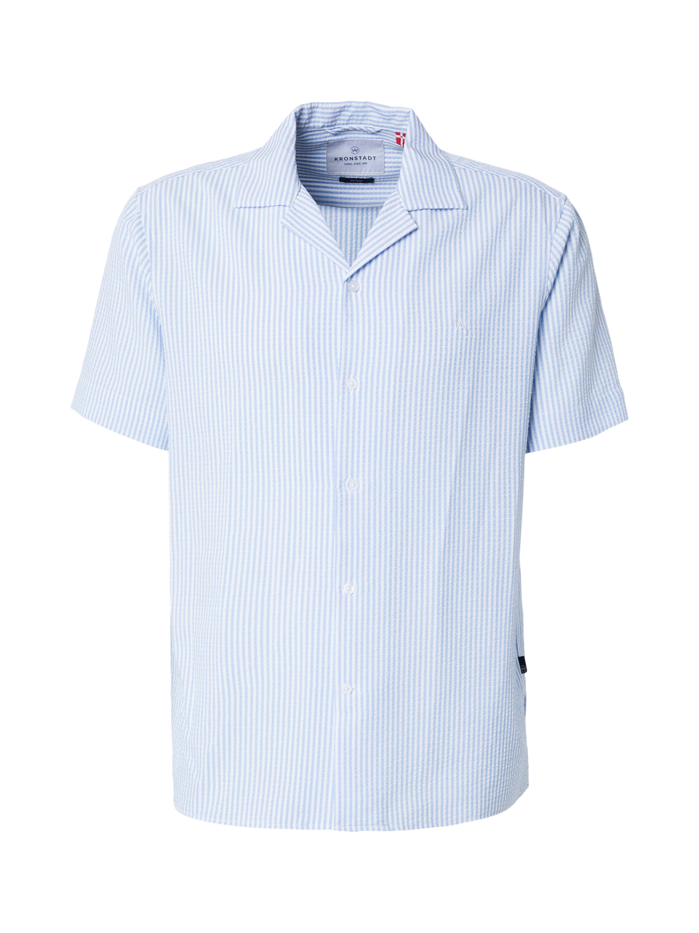 Kronstadt Skjorta 'Montes' i ljusblå / vit, Produktvy