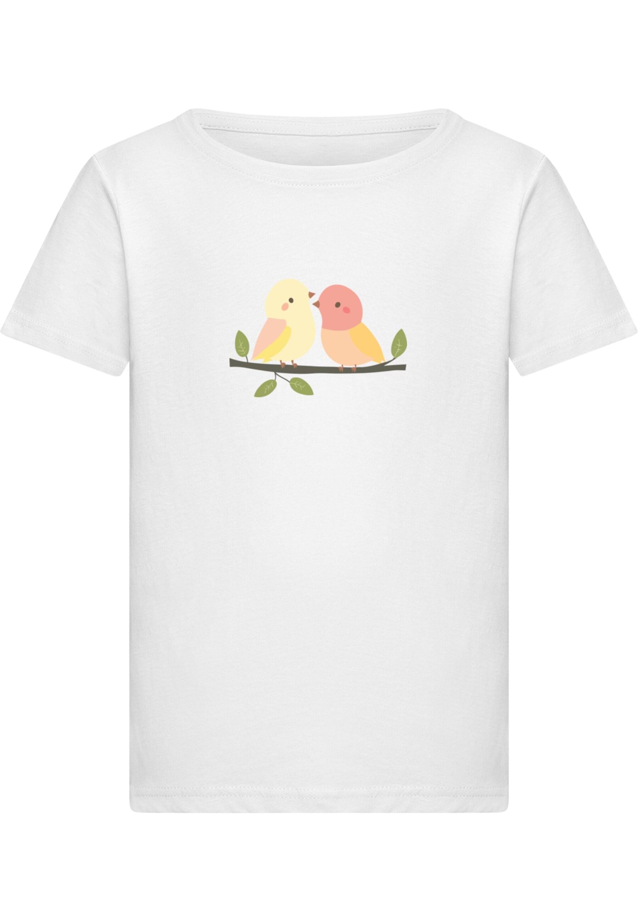 Merchcode Shirt 'Sweet Tweets' in White: front