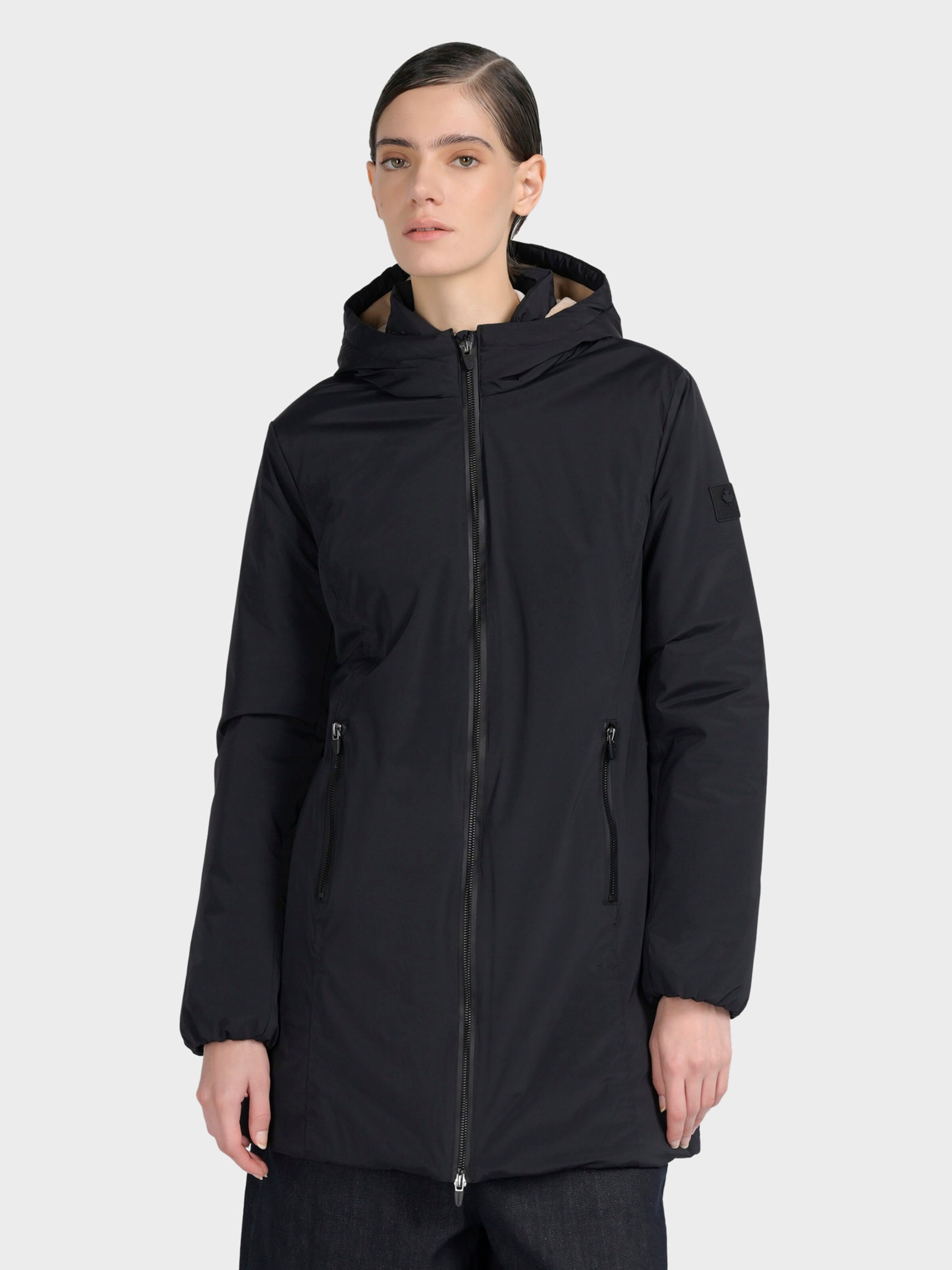 Canadian Classics Zimní parka ' ELNORA ' – černá: přední strana