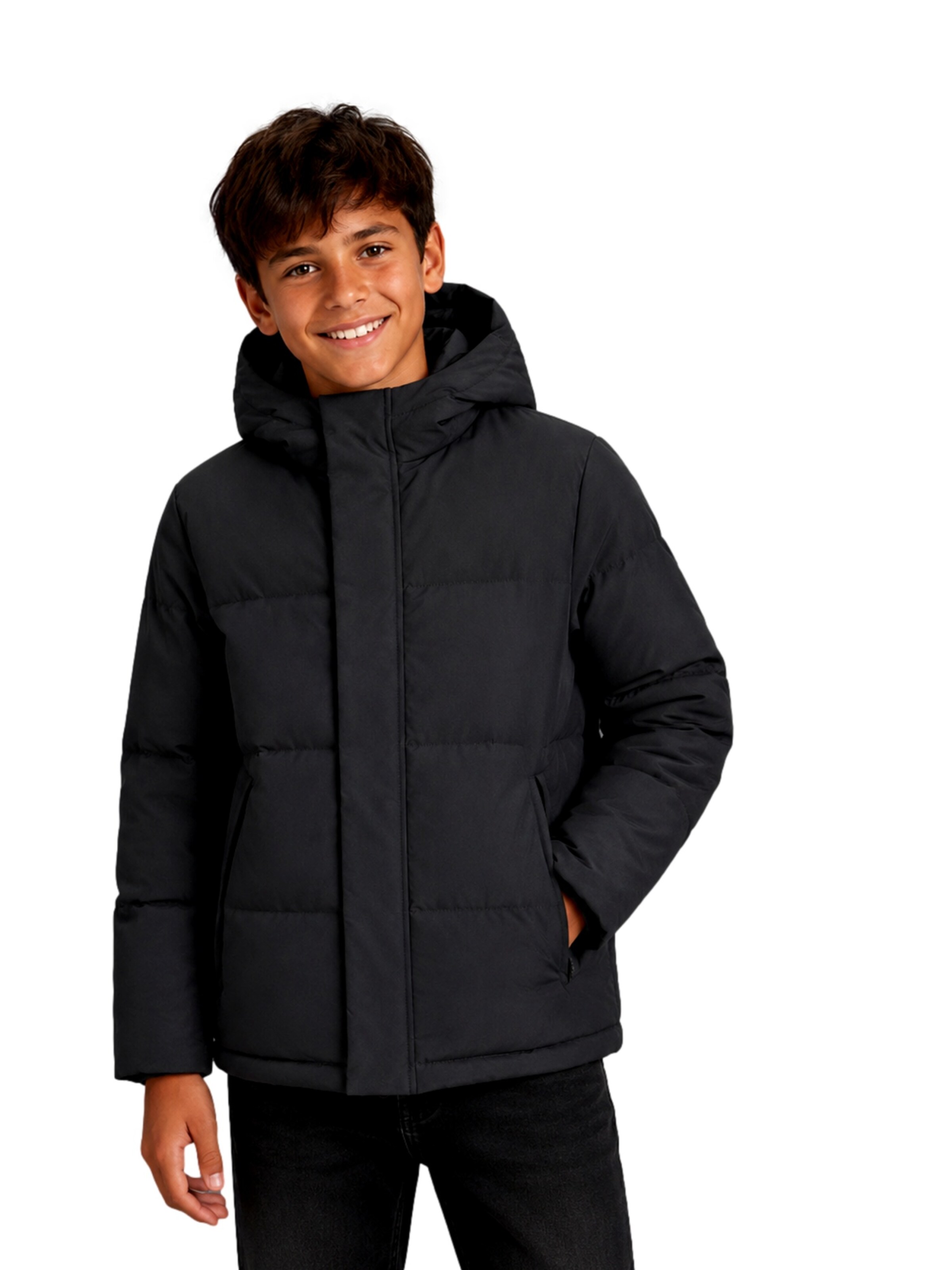 Giacca invernale 'JJESoho' di Jack & Jones Junior in nero: frontale