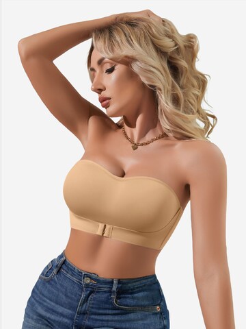 SHARICCA Bralette Bra 'SHARICCA Front-Closure Wireless Strapless Bra' in Green