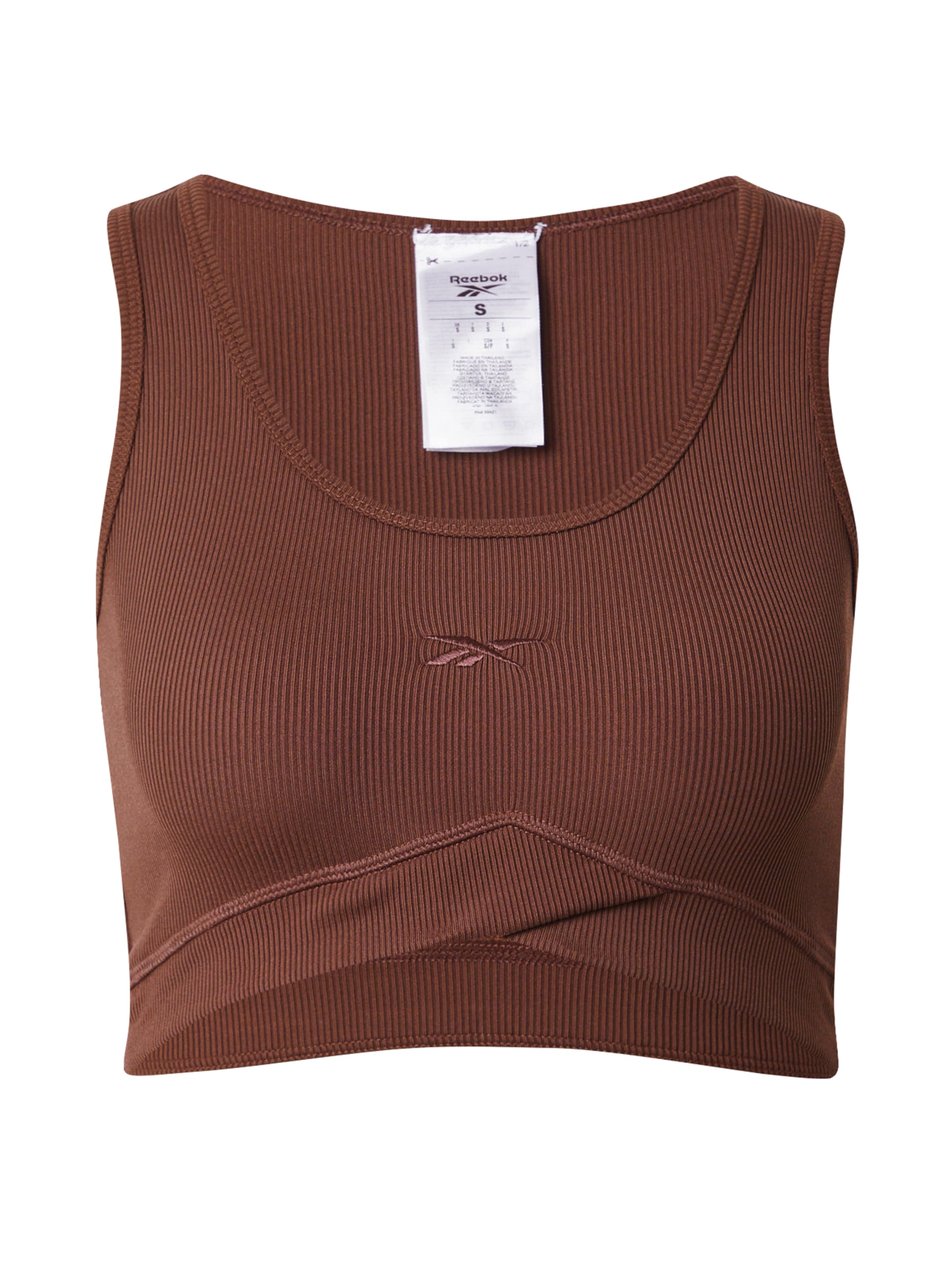 Reebok Спортивный топ 'STUDIO' в Коричневый: спереди