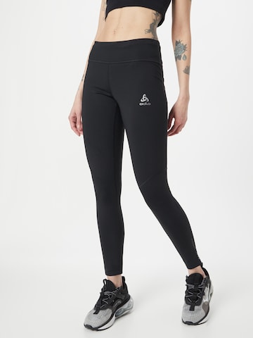 ODLO Skinny Workout Pants 'Zeroweight' in Black: front