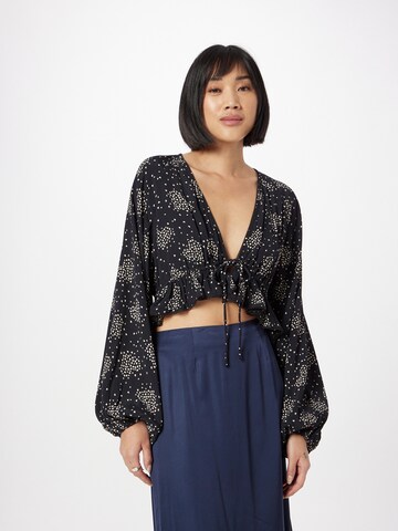 Nasty Gal Blouse in Blue: front