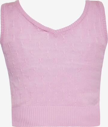 swirly Knitted Vest in Pink