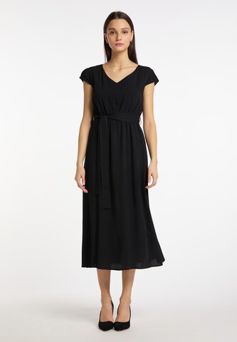 Robe Usha en noir : devant