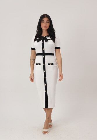 Robes en maille Elara en blanc