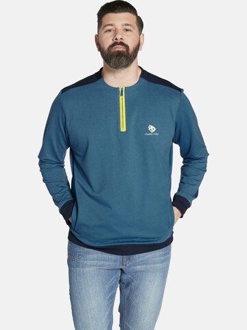 Sweat-shirt ' Earl Torin ' Charles Colby en bleu : devant