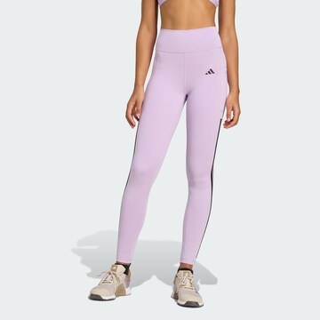 ADIDAS PERFORMANCE Skinny Παντελόνι φόρμας 'Optime' σε λιλά: μπροστά