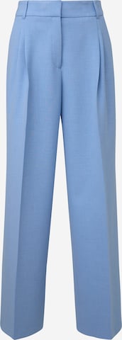 s.Oliver BLACK LABEL Zvonové kalhoty Kalhoty se sklady v pase – modrá: přední strana