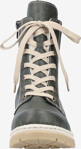 Rieker Lace-Up Ankle Boots in Green