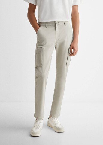 MANGO TEEN Tapered Pants 'Cargo6v' in Beige: front