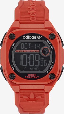 ADIDAS ORIGINALS Digitaal horloge 'CITY TECH' in Rood: voorkant