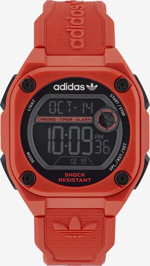 ADIDAS ORIGINALS Digitaal horloge 'CITY TECH' in de kleur Lichtgrijs / Rood / Zwart, Productweergave