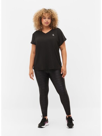 Active by Zizzi Shirt 'ABASIC' in Black