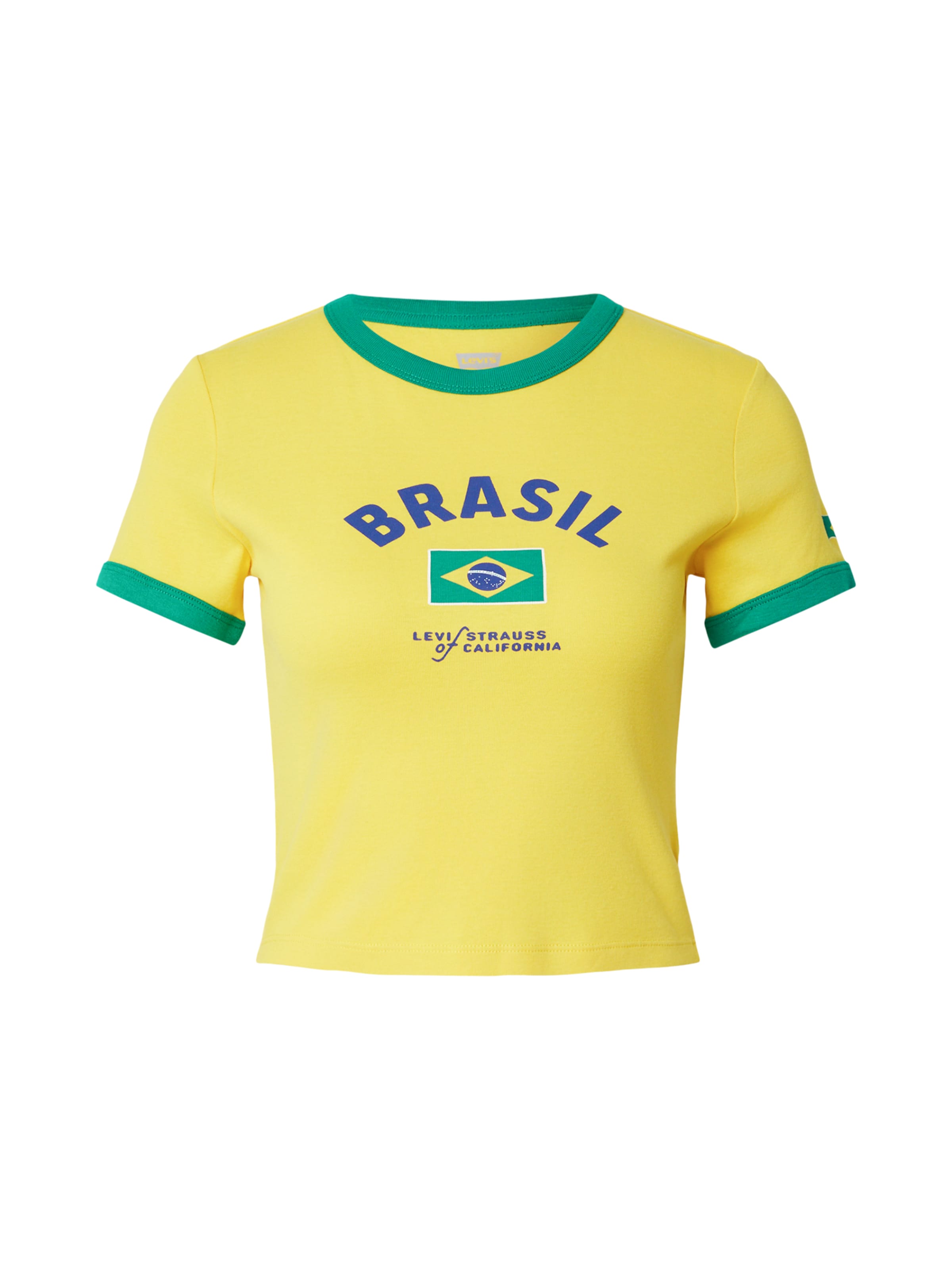 LEVI'S ® Tričko 'X WC RINGER', veľkosť XS - modrá / žltá / zelená / biela, Produkt