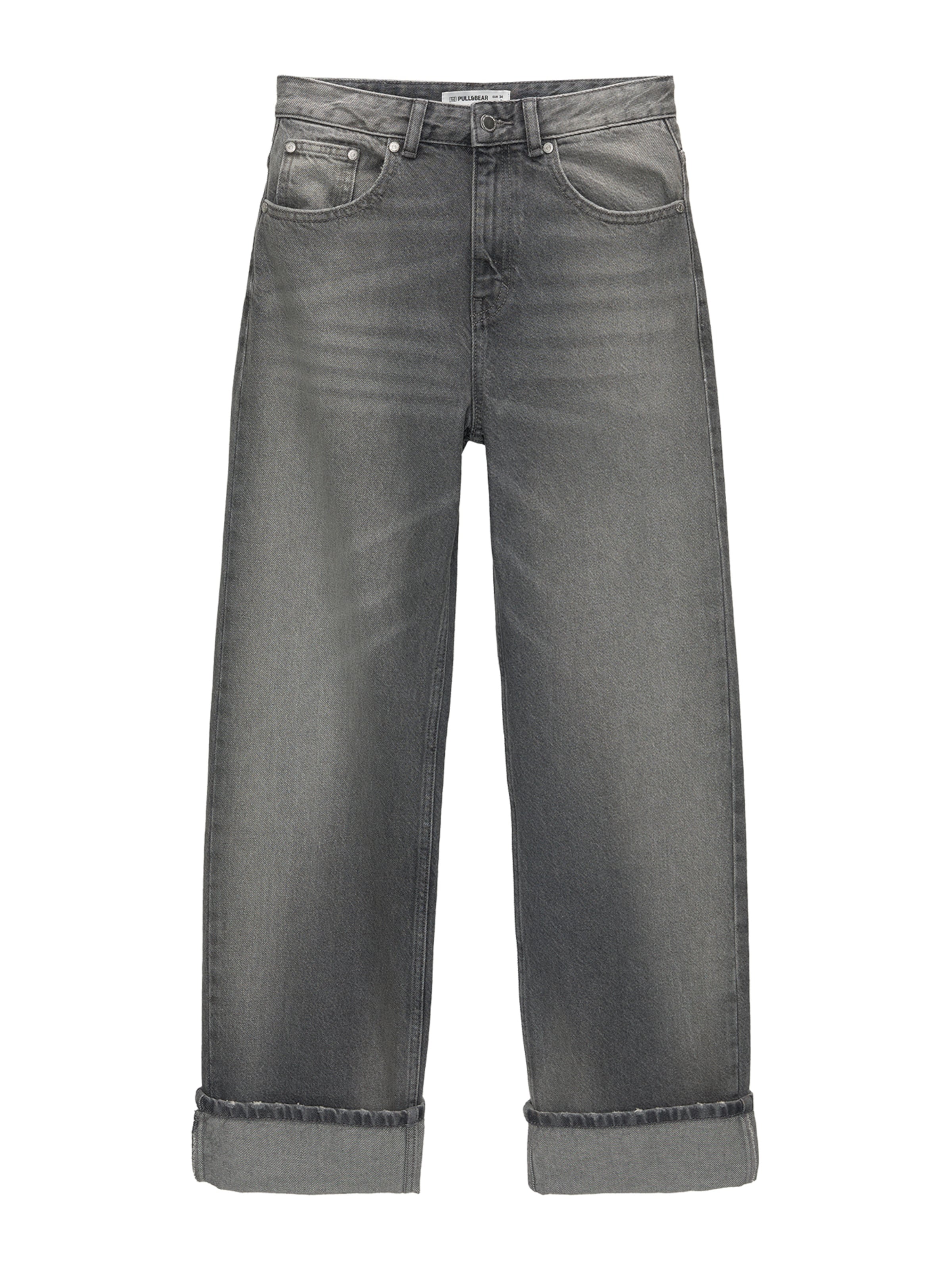 Pull&Bear Regularen Kavbojke | siva barva: sprednja stran