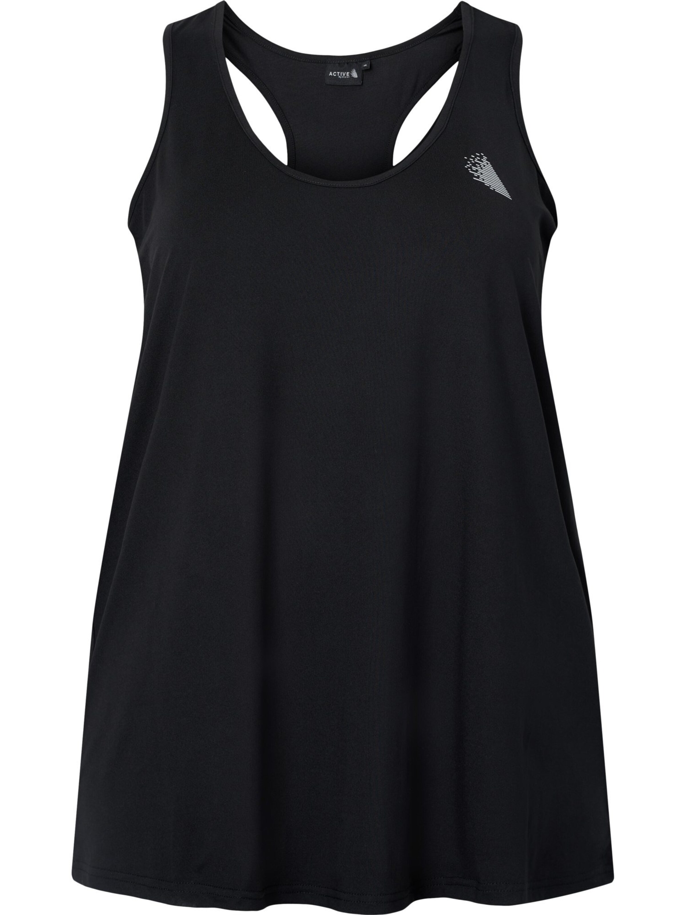 Active by Zizzi Sports top in Black: front
