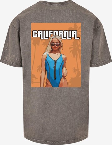 Merchcode T-Shirt 'Grand California' in Grau