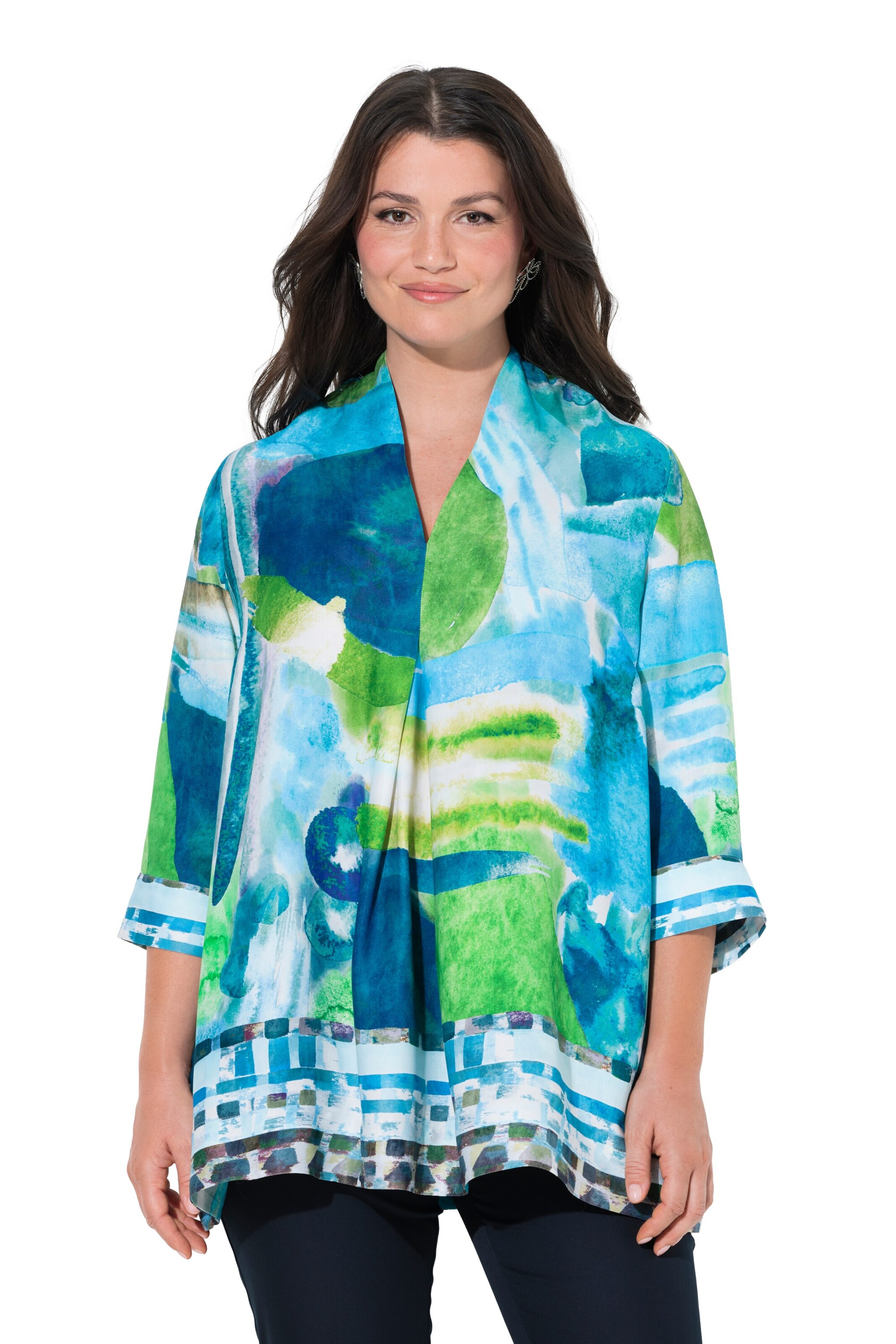 Ulla Popken Bluse in Blau: Vorderseite