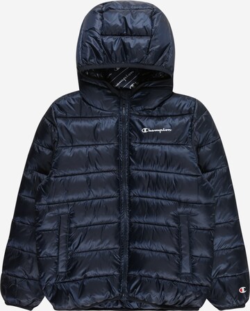 Champion Authentic Athletic Apparel Winter Jacket 'LEGACY' in Blue: front