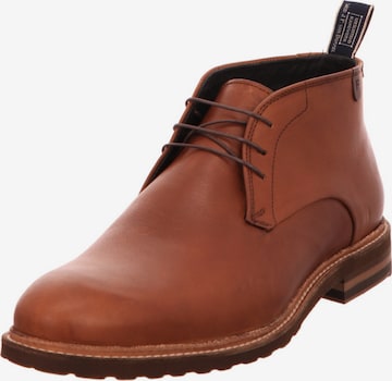 Floris van Bommel Lace-Up Boots in Brown: front