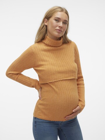 MAMALICIOUS - Pullover 'Suniva' em castanho: frente