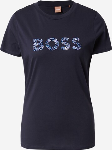 BOSS Shirt 'Elogo' in Blauw: voorkant