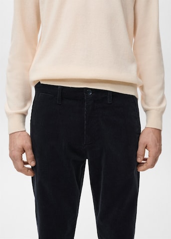 MANGO MAN Slim fit Pants 'Berdam' in Blue