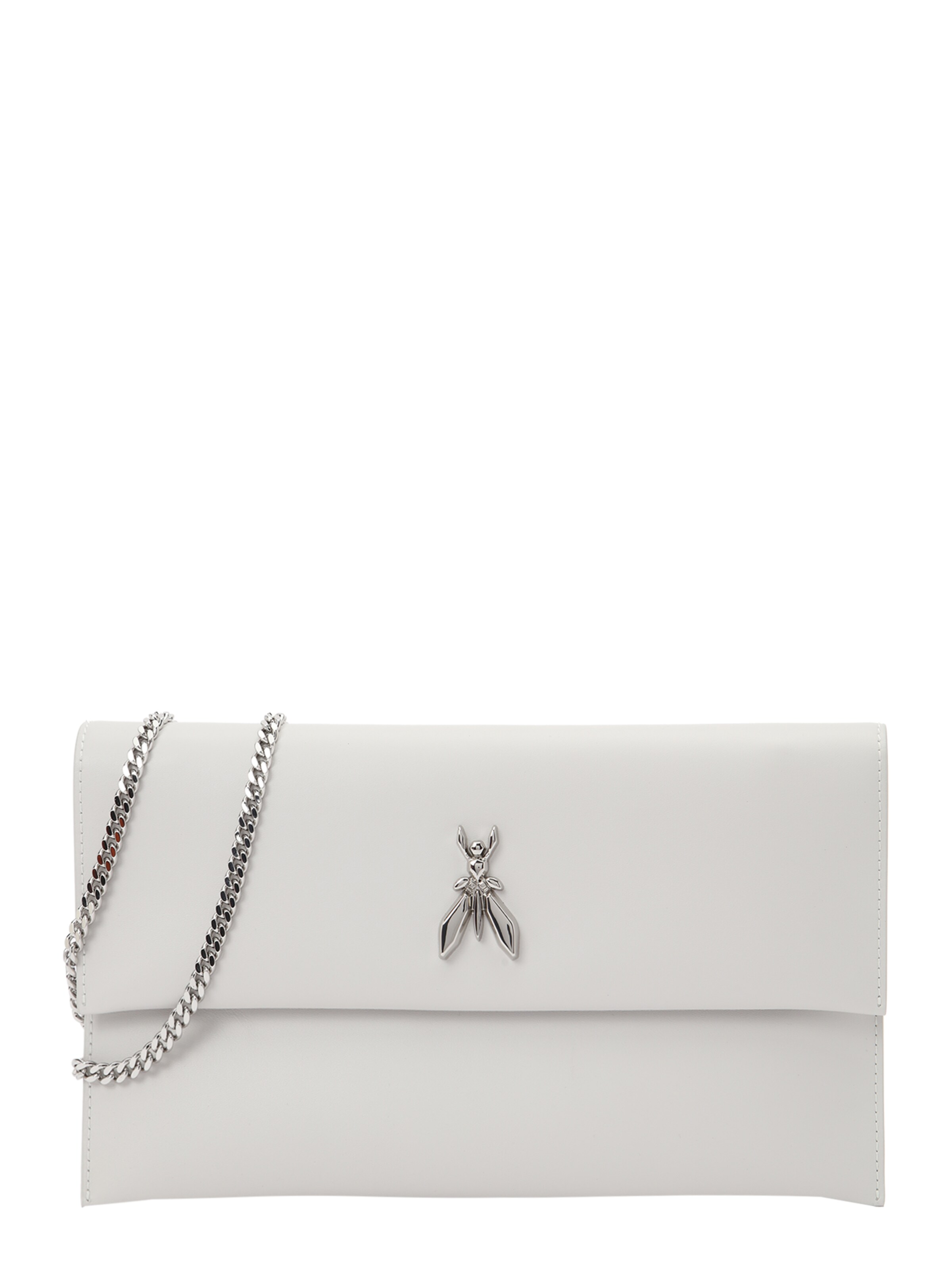 PATRIZIA PEPE Клатч в Серебристый: спереди