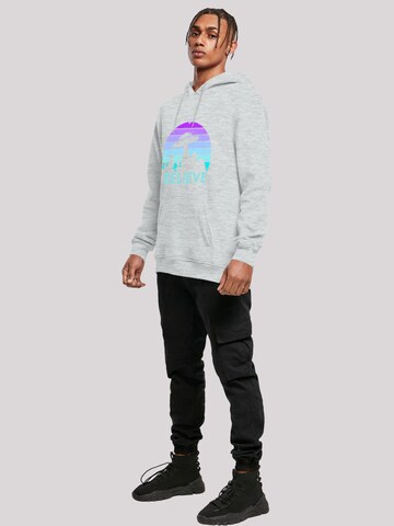 F4NT4STIC Sweatshirt 'I Believe UFO Alien Raumschiff Retro' in Grey
