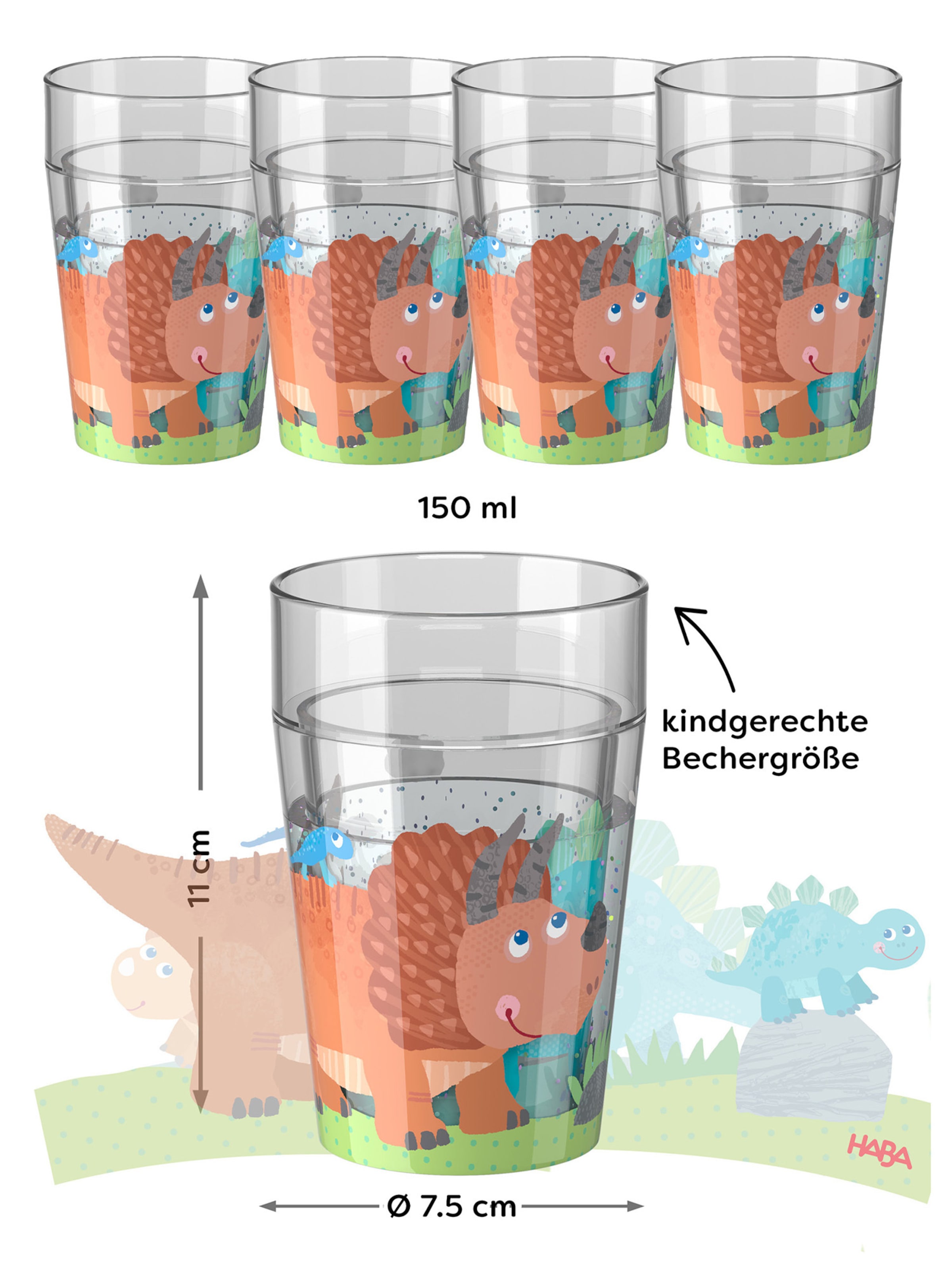 HABA Spel ' Glitzerbecher ' in Gemengde kleuren: voorkant