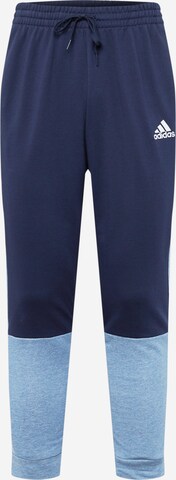 Pantaloni sportivi 'Essentials Mélange French Terry' di ADIDAS SPORTSWEAR in blu: frontale