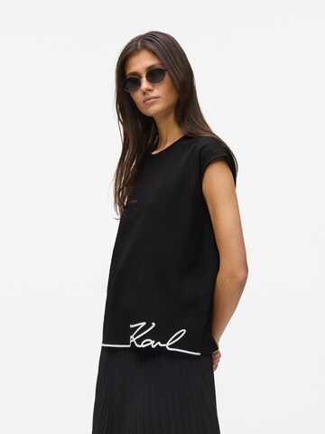 Karl Lagerfeld - Camiseta en negro: frente