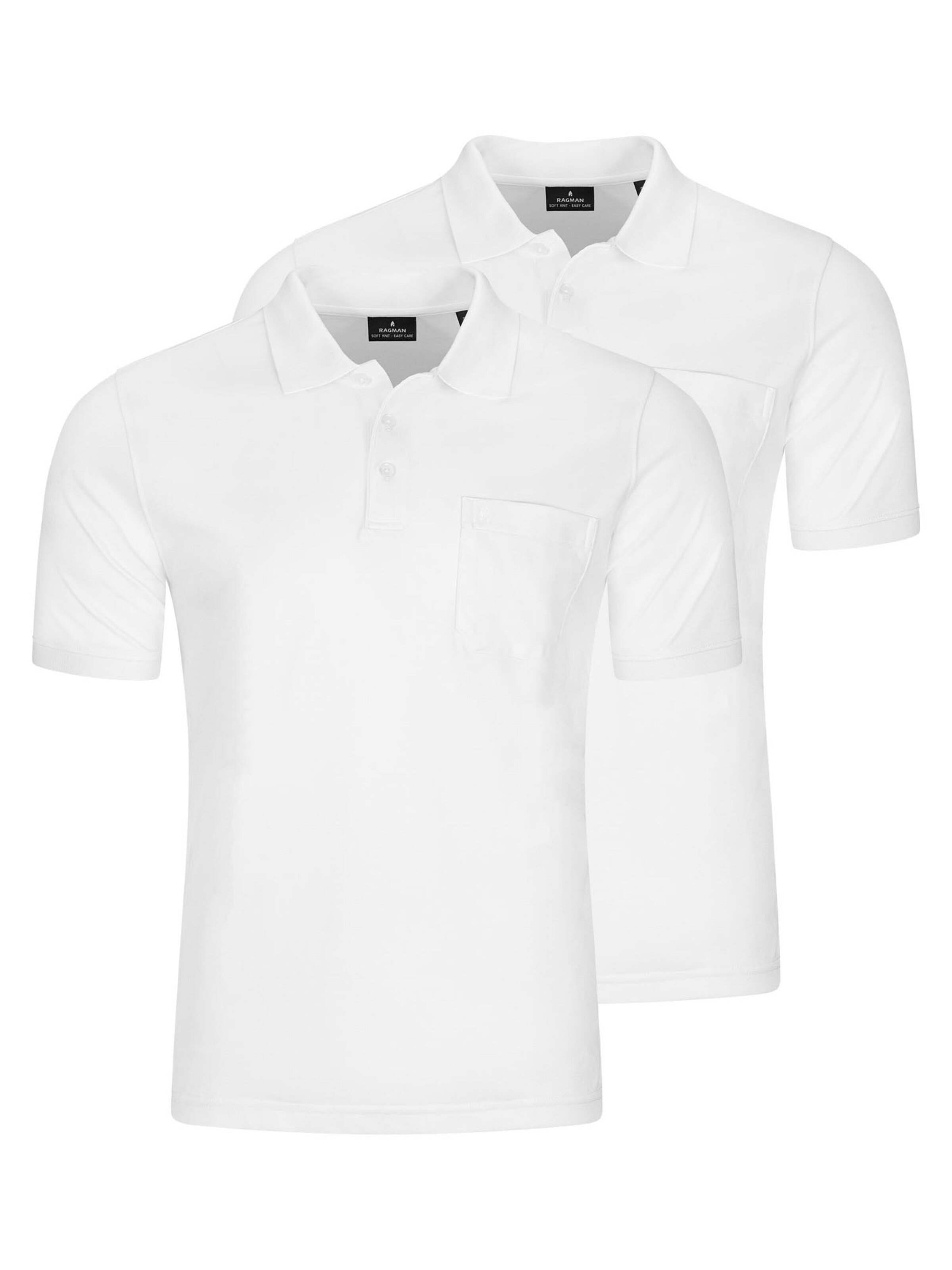 Ragman Shirt 'Basic' in White: front