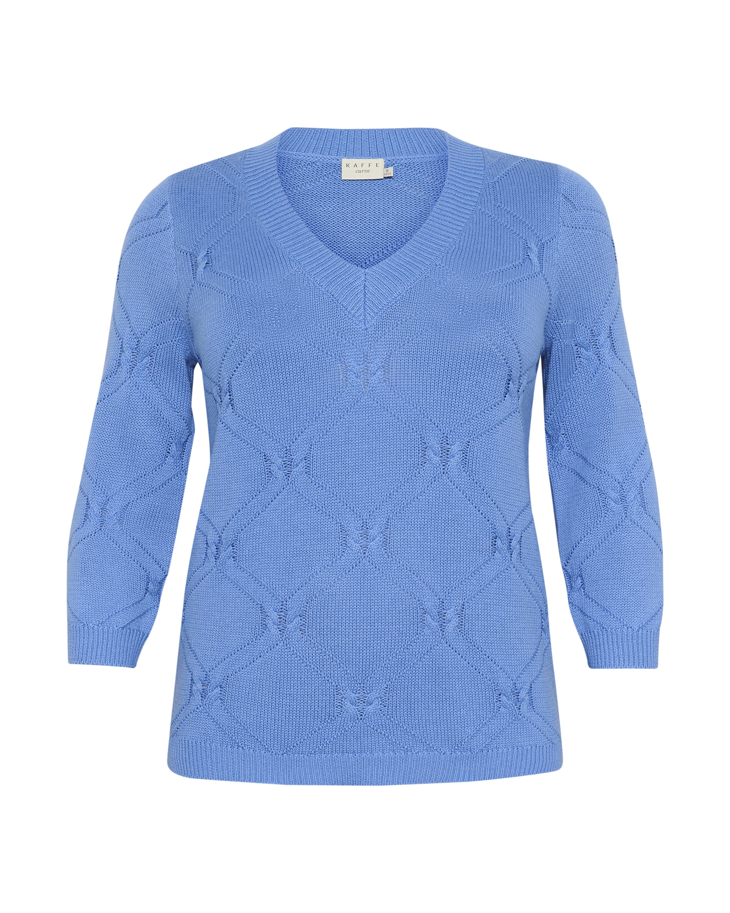 KAFFE CURVE Pullover 'Carlie' in Blau: Vorderseite