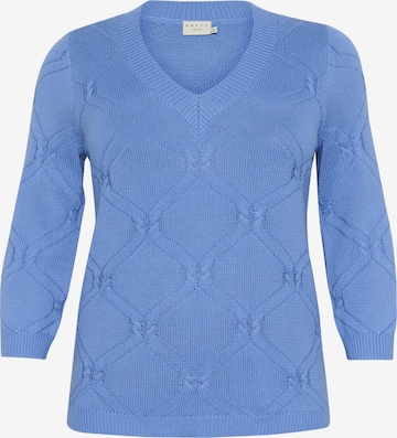 KAFFE CURVE Pullover 'Carlie' i blå: forside