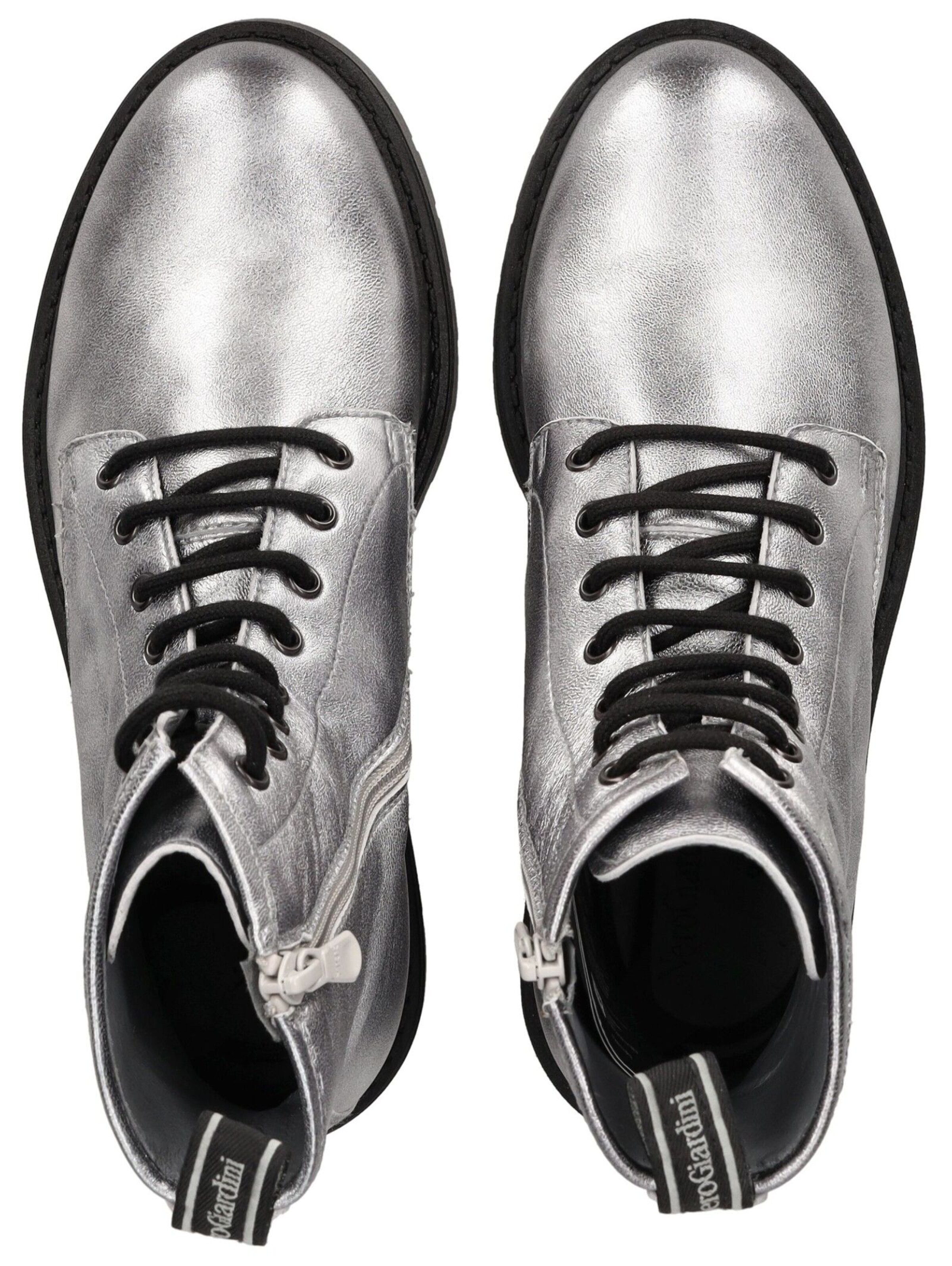 Nero Giardini Lace-up bootie in Silver