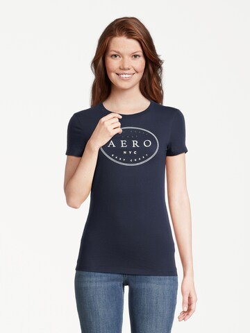 T-shirt AÉROPOSTALE en bleu : devant