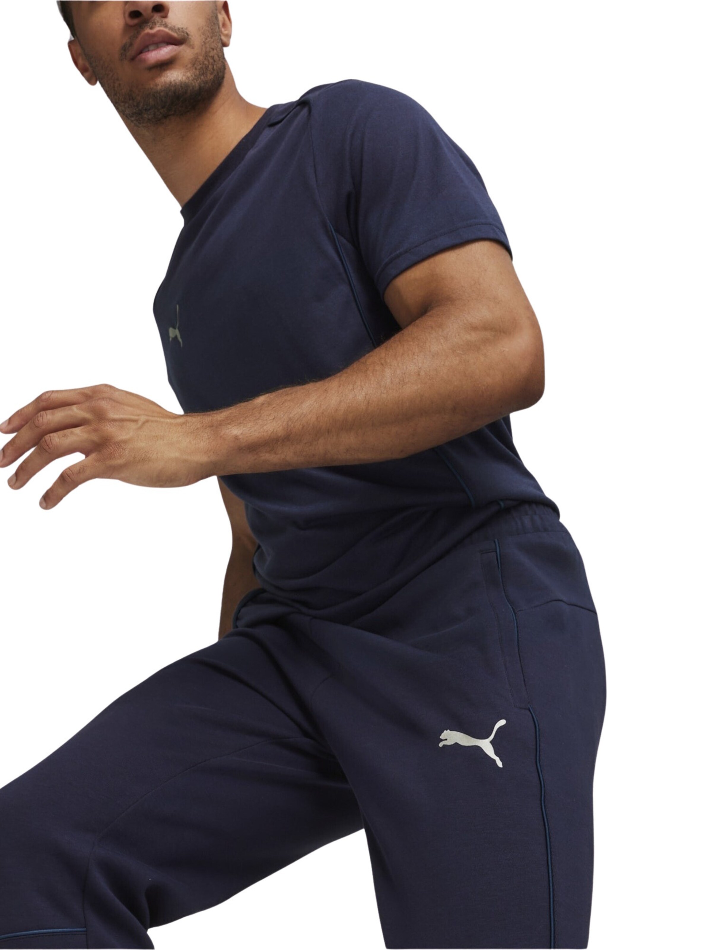 PUMA Regular Sporthose 'Team Final' in Blau